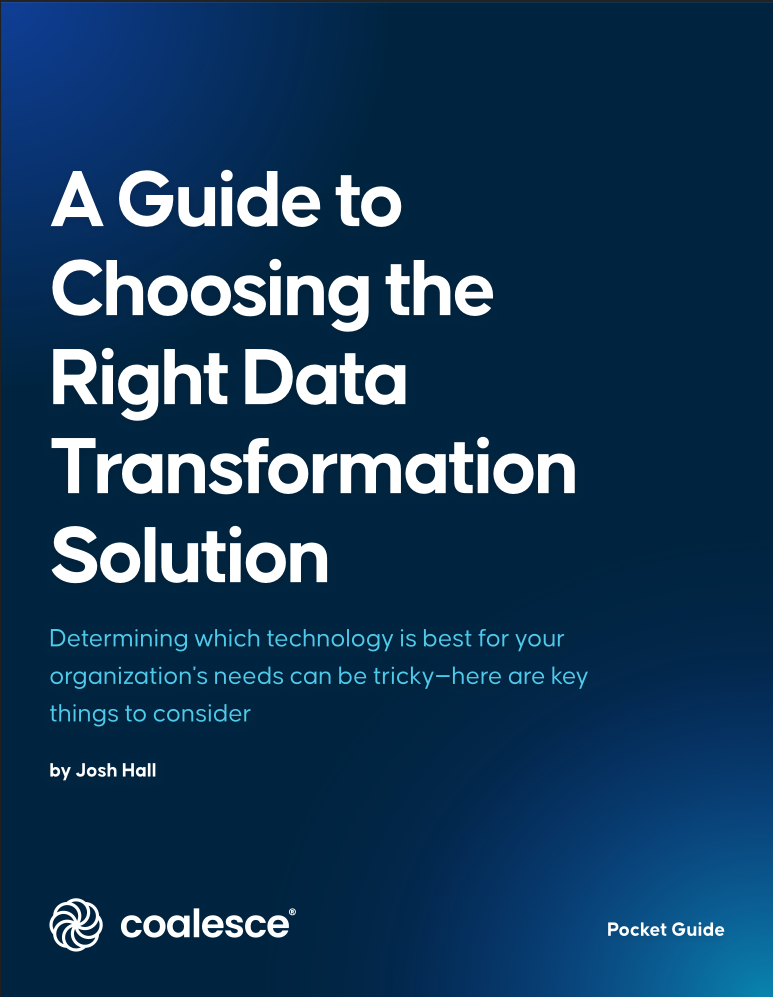 Choosing the Right Data Transformation Tool Guide Cover